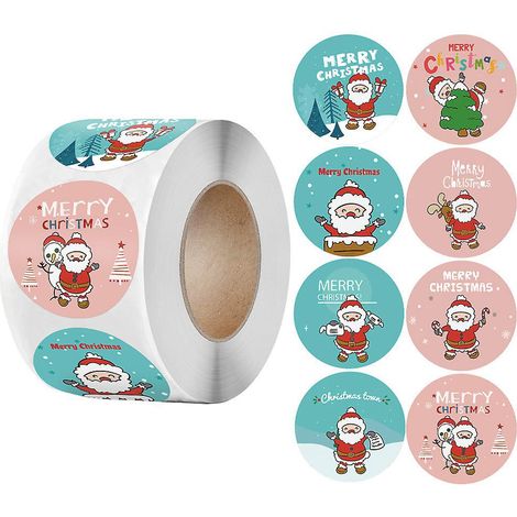 500 Selbstklebende Siegel – Weihnachtsmotiv, Geschenkanhänger-aufkleber, Weihnachtsgeschenkaufkleber, Selbstklebende Siegel