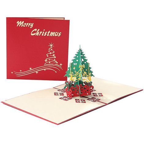 Dreiteilige 3d-weihnachtskarte, Pop-up-weihnachtskarte, Weihnachtskarte Mit Umschlag, Das Beste Weihnachtsgeschenk, Weihnachtsgeschenkkarte (weihnachtsbaum)