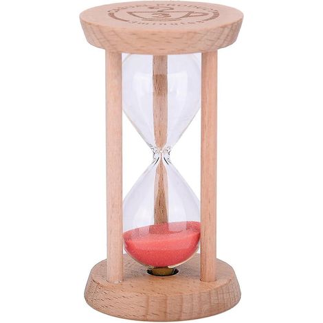 Mini-sanduhr Aus Holz – Rot, 3 Minuten, Geeignet Für Zuhause Und Restaurant