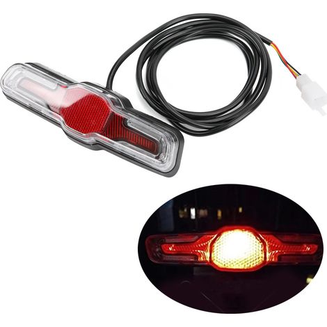 5-led-rücklicht Aus Abs Für E-bikes (36 V/48 V/60 V) Mit Nabenmotor – Sicherheitszubehör Für Nachtfahrten