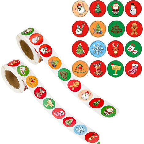 1000 Weihnachtsaufkleber, Geschenkanhänger, Selbstklebende Etiketten Aus Kraftpapier – Die Perfekten Aufkleber Für Geschenke