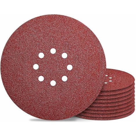 10 Stück 225 Mm Schleifscheiben, Schleifpapier, 8 Löcher, Körnung 40, Für Wandschleifer