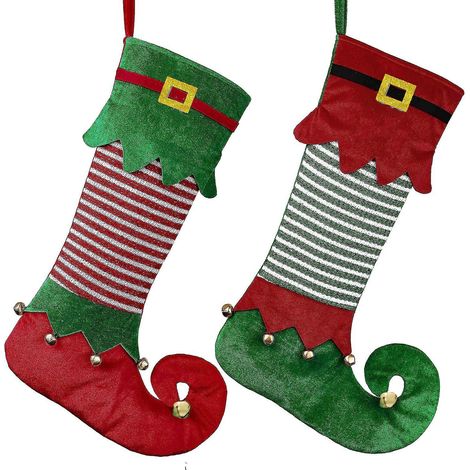 Hängende Elfen-weihnachtsstrümpfe, Weihnachtsdekoration, Zum Verschenken, Für Süßigkeiten, Familien-weihnachtsbasteln