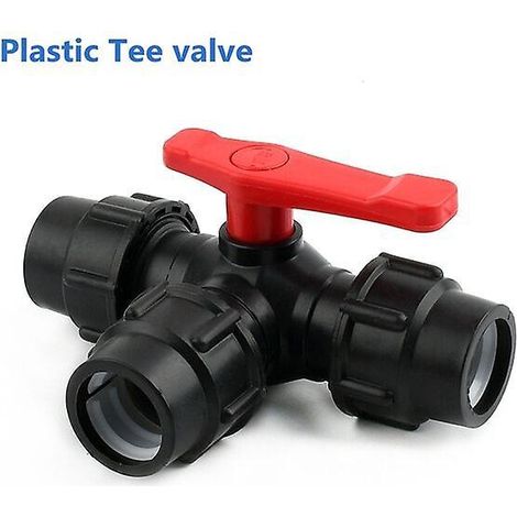 20 Mm (2 Stück) Schwarzer Pe-kunststoff-direktverbinder Für Wasserleitungen, Schnellkupplung, T-ventil, Winkelstück, Bewässerungsverbinder, Kunststoff-t-ventil