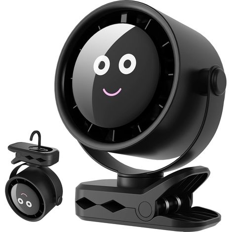 Tragbarer Ventilator – Leiser Mini-tischventilator (4000 Mah) Mit Clip, Usb-aufladbar, 5 Geschwindigkeitsstufen, 360°-drehung, Led-anzeige, Ideal Für Zuhause, Büro, Kinderwagen Und Camping
