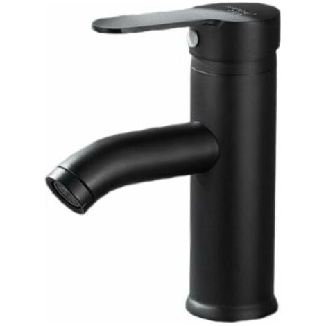 Universell Einsetzbar – Mattschwarze Handwaschtischarmatur – Mischbatterie Für Warm- Und Kaltwasser – Schwarz