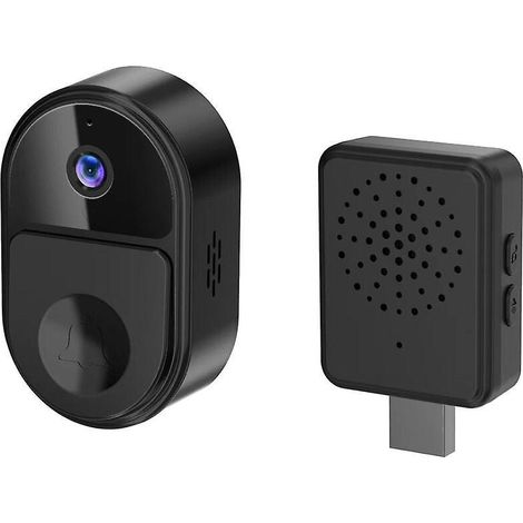 Intelligente Video-türklingel – Schwarze 1080p-kamera, Wlan-gegensprechanlage, Zwei-wege-video, Kabellose Außentürklingel, Schutz Per Smart Life App