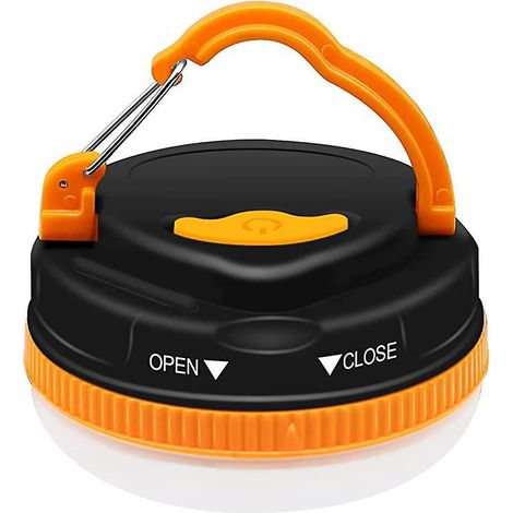 Hängende Campinglampe Mit Magnet (batteriebetrieben, Batterien Nicht Enthalten), Tragbare, Wasserdichte Led-campinglampe, 5 Leuchtmodi Und Teelicht
