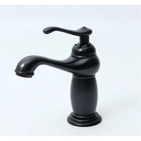 Schwarzer (ohne Verbindungsrohr) Europäischer Messing-einhebel-vintage-badezimmerhahn Mit Einem Griff