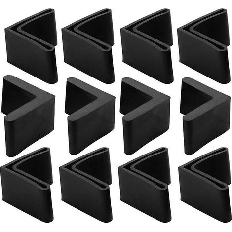 25 X 25 Mm Stuhlbeinschoner Aus Schwarzem Eisen, 12 Stück, Tischkappen, Möbelfüße, Bodenform, Gummi, L
