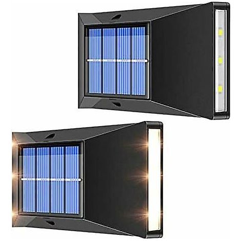 Stück Led-solar-wandleuchten, Ip65 Wasserdicht, Dekorative Wandleuchten Für Den Außenbereich, Garten, Zaun, Terrasse, Balkon