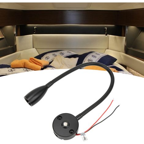 3w Led-wandleselampe, Einstellbare Farben, Flexibel Für Wohnmobil, Boot, Wohnwagen, Schwarz.