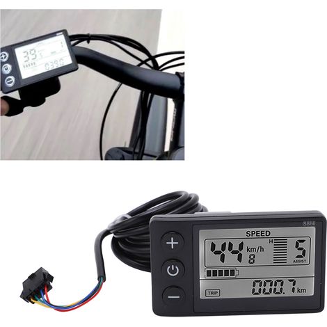S866 Lcd-display Für Elektrofahrräder – 24v/36v/48v Scooter-bedienfeld Mit Sm-anschluss