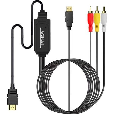 Rca-zu-hdmi-adapter – 1080p Av/hdmi-konverter Für Fernseher Und Projektor