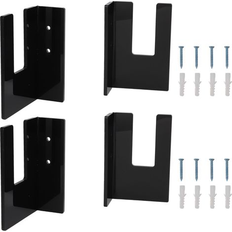 4-teiliges, Schwarzes Acryl-wandregal Für Skateboards, Aufbewahrung Für Garage, Wohnzimmer, Schlafzimmer