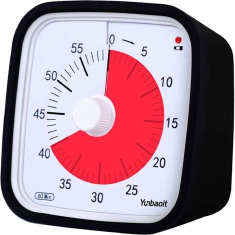 Visueller 60-minuten-timer Für Kinder, Lautstärkeregelung, 10x10 Cm Format, Lernspielzeug