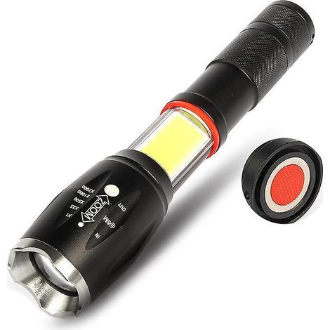 Leistungsstarke Taschenlampe Mit Teleskopfokus, Mini-magnet-cob-taschenlampe, Tragbare Mini-taschenlampe
