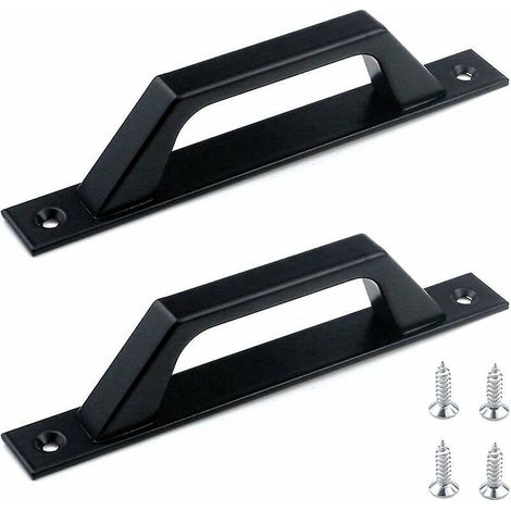 Set Mit 2 Schwarzen Türgriffen, 175 Mm, Für Schiebetüren