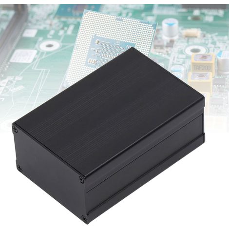 Wasserdichte Elektrische Anschlussdose Aus Aluminium, Schlitzausführung Für Selbstmontage, Abmessungen 46x76x110mm, Farbe Schwarz.