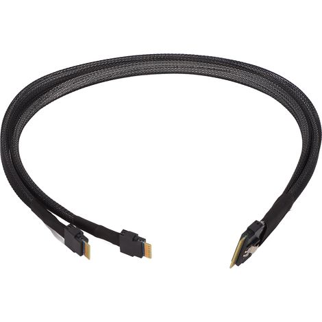Mini-sas-kabel (24 Gbit/s) Sff8654 8i Auf 2x Sff8654 4i, 0,5 M, High-speed-sata/ata-übertragung