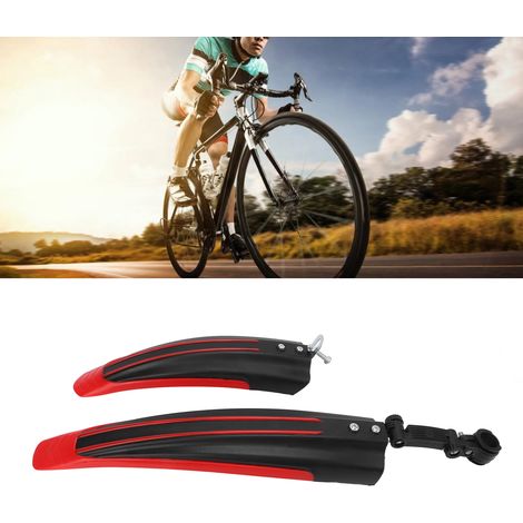 Satz Verstärkte, Verbreiterte Schutzbleche Für Vorder- Und Hinterrad Von Rennrädern Und Mountainbikes, Rot