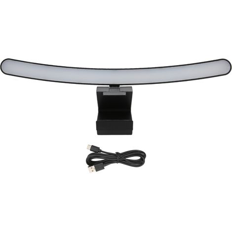 Gebogene Monitor-lichtleiste – Dimmbar, 3 Farbtemperaturen, Touch-steuerung, Usb-c – Schreibtischlampe