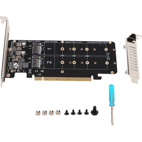 Pcie X16 Auf M.2 M-key Erweiterungskarte Für Nvme X4 Ssds Mit Led-anzeige, Kompatibel Mit 2u-servern Und Raid