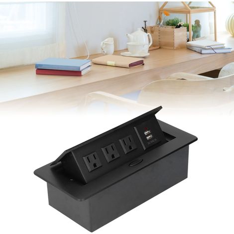 Versenkte Tischsteckdose Mit Zwei Usb-anschlüssen, 250 V Wechselstrom, 10 A, Us-standard Für Schnelles Laden