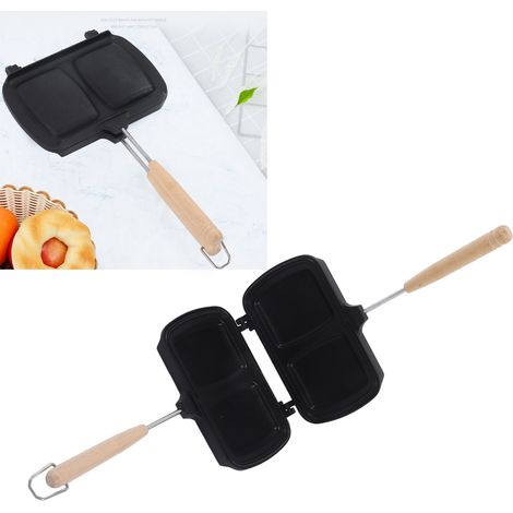 Doppelseitige Antihaft-sandwichpfanne Mit Abnehmbaren Griffen Für Panini