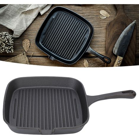 24 Cm Antihaft-grillpfanne, Hitzebeständiger Griff, Schnelle Wärmeleitung, Ideal Für Steaks Und Zum Kochen Zu Hause