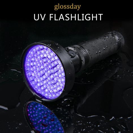 Schwarze Uv-taschenlampe Mit 100 Leds Zur Erkennung Von Haustieren (hunden/katzen) Und Skorpionen