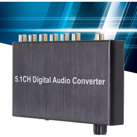 Ay77 5.1-kanal-dac-audiodecoder, Optischer/koaxialer Konverter Auf Cinch/3,5-mm-klinkenstecker Für Xbox, Ps4, Fernseher Und Heimkinoanlage