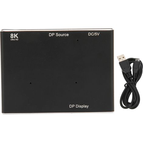 8k Displayport-splitter Mit 1 Eingang Und 2 Ausgängen, Mst/sst-kompatibel, Für Heimkino- Und Multi-display-setups