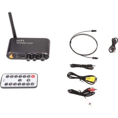 Bluetooth-dac-konverter Mit Lautstärkeregelung Und Musikumschaltung Für 2 Geräte