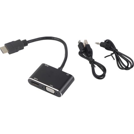 Hdmi-zu-vga-4k-adapter Für Pc, Monitor, Projektor – Multimedia-konverter Für Hohe Auflösung