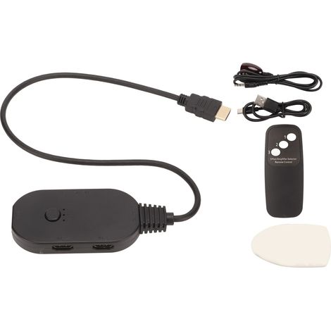 4k 60hz Hdmi-switch Mit 3 Eingängen Und 1 Ausgang (18 Gbit/s) Und Fernbedienung