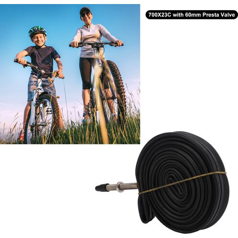 Fahrradschläuche 700x23c 60mm Presta-ventil + 2 Reifenheber – 2er-pack