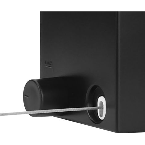 Wandmontierte, Teleskopierbare Wäscheleine Aus Edelstahl, Ausziehbar Für Badezimmer Und Waschküche, Verstellbar Und Langlebig, Farbe: Schwarz.