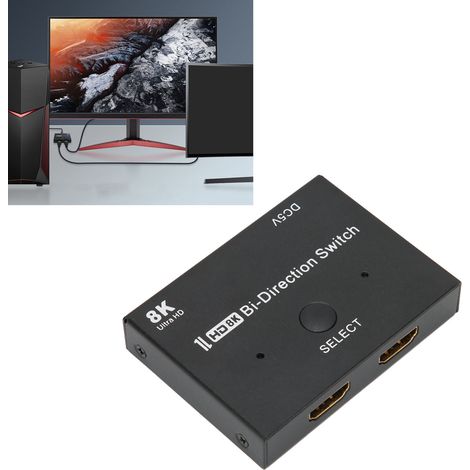 2x1/1x2 Bidirektionaler Hdmi-switch 48 Gbit/s – 8k 60hz, 4k 120hz Splitter – Ultra High Definition