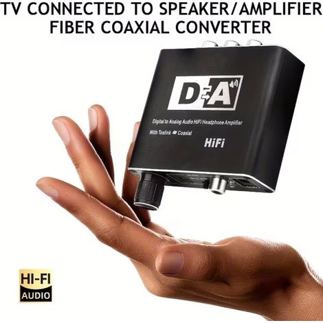Digital-analog-audiowandler, 3,5-mm-rca-stereo-koaxialadapter, Toslink-optisch-zu-analog-rca-wandler