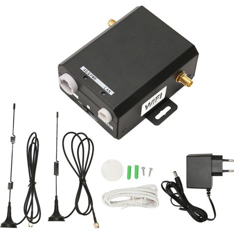 Industrieller 4g-lte-router (150 Mbit/s), Metallgehäuse, 16 Benutzer, 2 Antennen, Eu-stecker (100–240 V), Mobiler Wlan-zugangspunkt