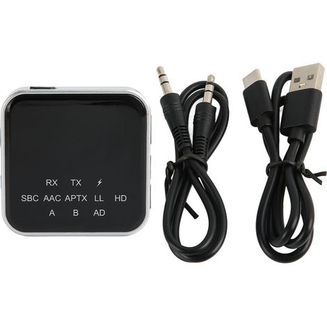 2-in-1 Bluetooth-sender/empfänger Mit Geringer Latenz Und 3,5-mm-aux-anschluss Für Fernseher Und Computer