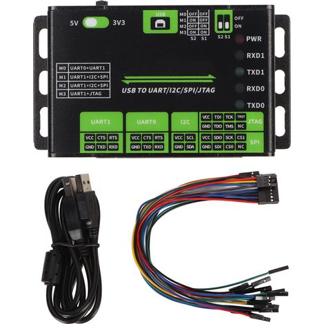 Usb-zu-uart-i2c-spi-jtag-konverter Aus Aluminiumlegierung Für Verschiedene Schnittstellen (3,3 V/5 V) – Industrieanwendungen