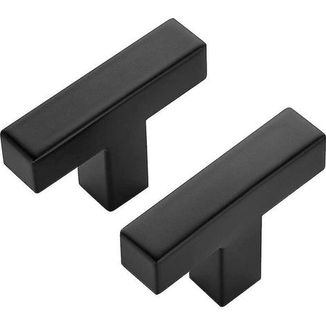 10 Stück Schwarze Edelstahl-schubladenknöpfe, Möbelgriffe Für Schränke Und Kommoden, Inklusive Schrauben