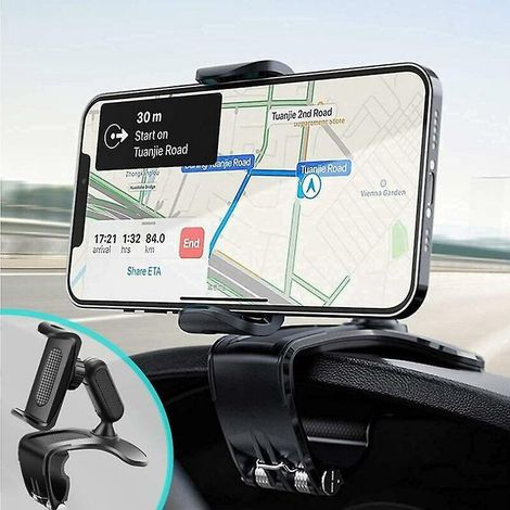 Auto-handyhalterung, Multifunktionale Auto-rückspiegelhalterung Mit 360° Verstellbarer Federklemme, Geeignet Für Smartphones