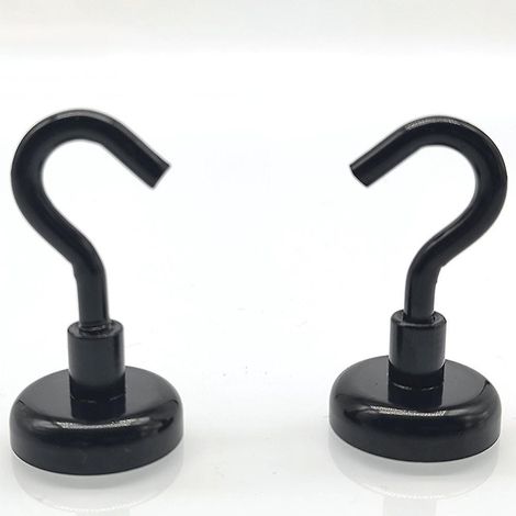 Magnetische Haken (6er-set – Schwarz), 11 Kg Tragkraft, Robuste S-haken Für Klassenzimmer, Kühlschrank, Zum Aufhängen, Für Hütten Und Grills