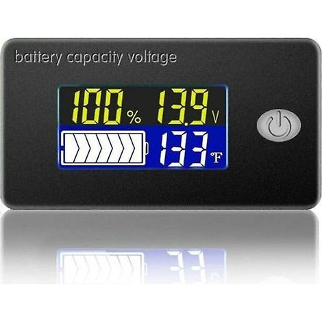 (12 V) 4-in-1 Batteriemonitor Voltmeter 0–179 Spannungsthermometer