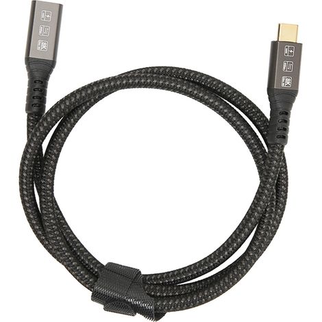 2,6 Fuß Langes Usb-c-kabel (stecker Auf Buchse), 8k Uhd 60 Hz, 100 W Schnellladung, 40 Gbit/s Usb 4.0, Ssd-kompatibel, Egpu