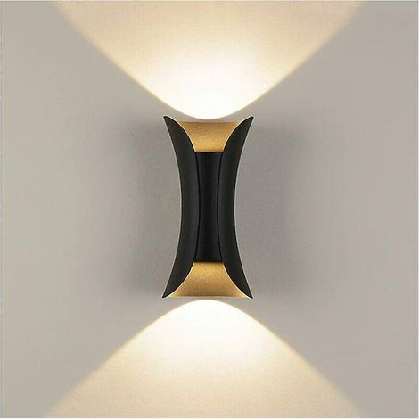 10-w-led-wandleuchte, Innen-/außenstrahler, Moderne Aluminium-außenwandleuchte, Schutzart Ip65, Nach Oben/unten Gerichteter Strahler, Warmweißes Licht