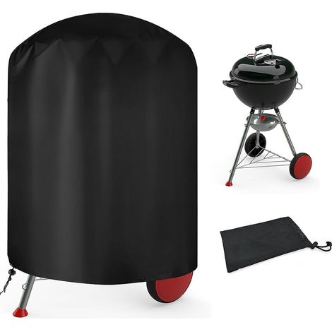 Runde Grillabdeckung (70 X 70 Cm), Grillschutz, Uv- Und Wasserbeständig, 210d Oxford-gewebe,